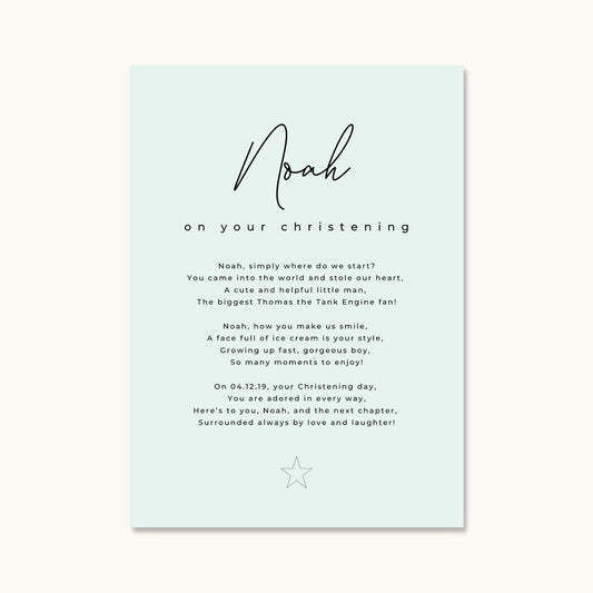 Boy Christening Card