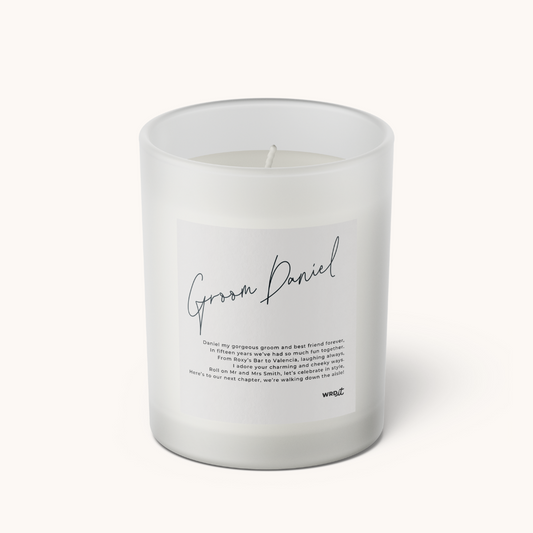 Personalised My Groom Poem Candle