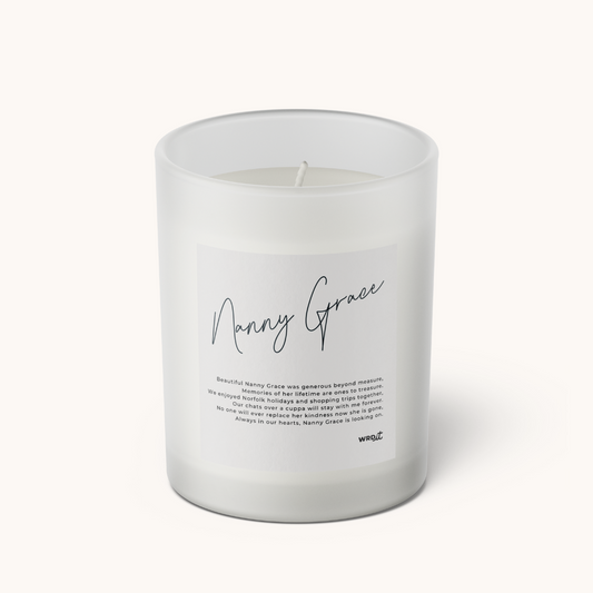 Personalised 'In Memory Of Her' Poem Candle