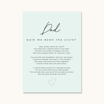Will You Walk Me Down The Aisle? Card