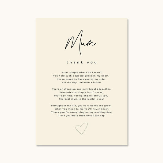 Mum I Love You Card