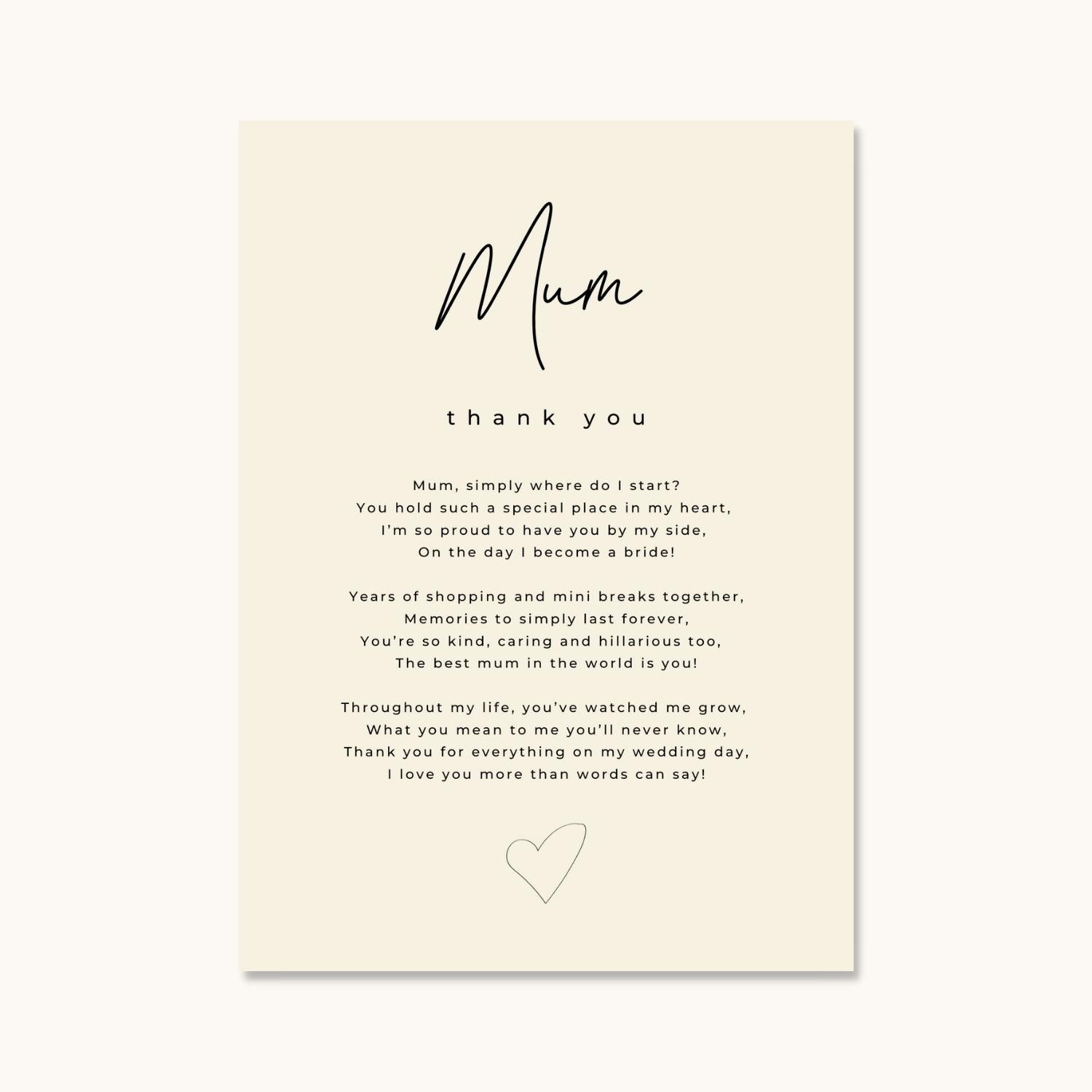 Mother Of The Bride Card - Main Image