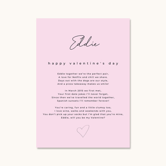 Valentine's Day Card For Him