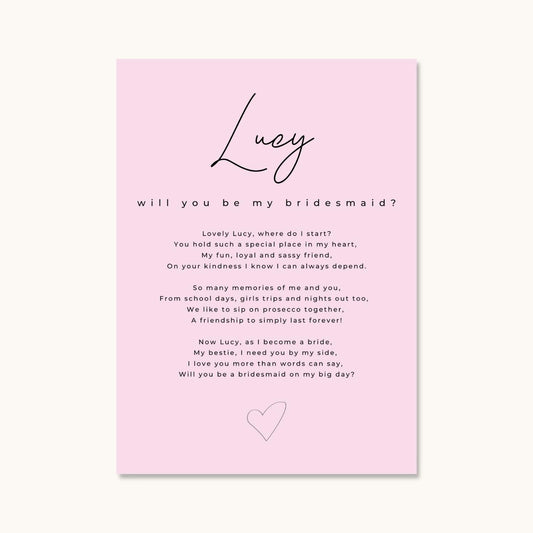 Will You Be My Bridesmaid? Card