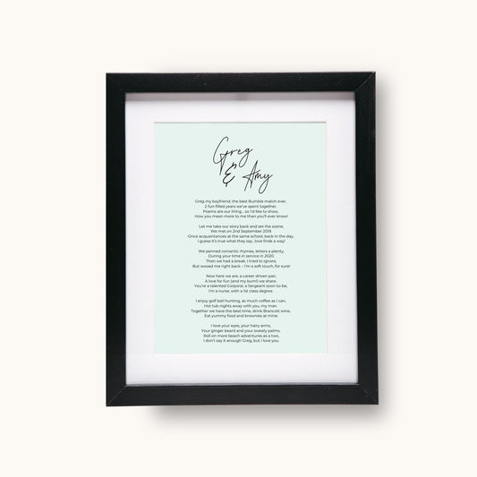 Bespoke Couple Poem