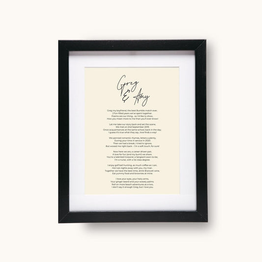 Bespoke Couple Poem