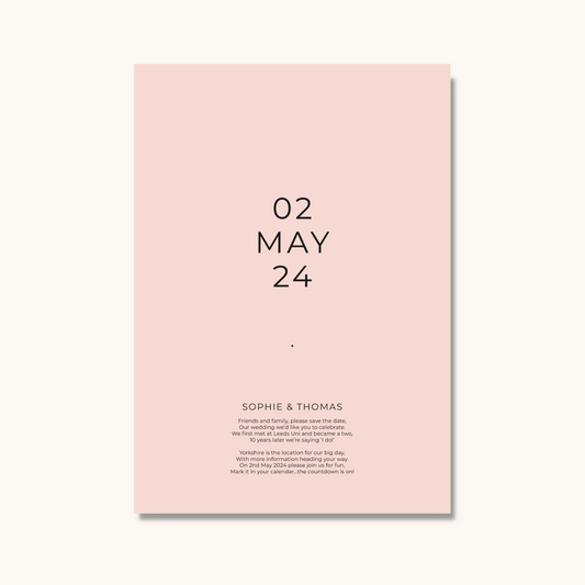 Contemporary Personalised Save The Dates