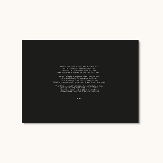 Contemporary Personalised Thank You Cards
