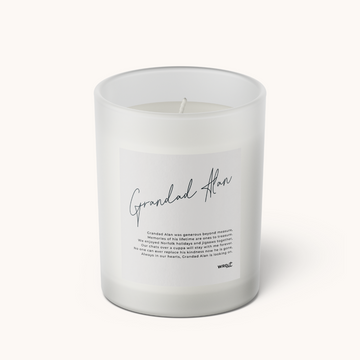 Personalised 'In Memory Of Him' Poem Candle