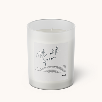 Personalised Mother Of The Groom Poem Candle