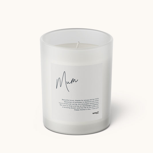 Personalised Mother's Day Poem Candle