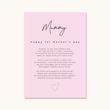 1st Mother's Day Card