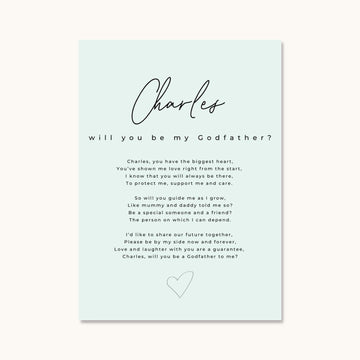 Will You Be My Godfather? Card