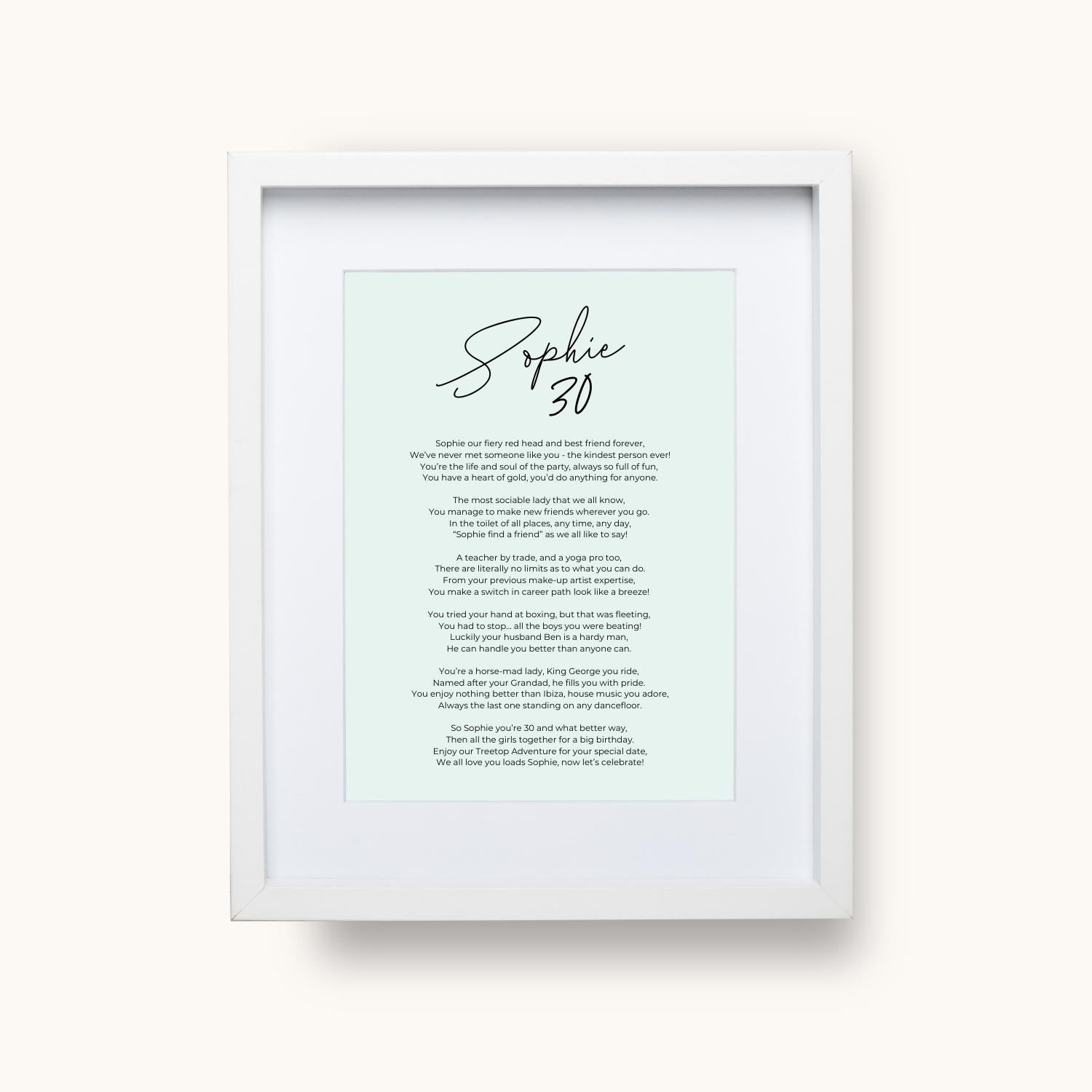 Bespoke Birthday Poem – www.wrdit.com