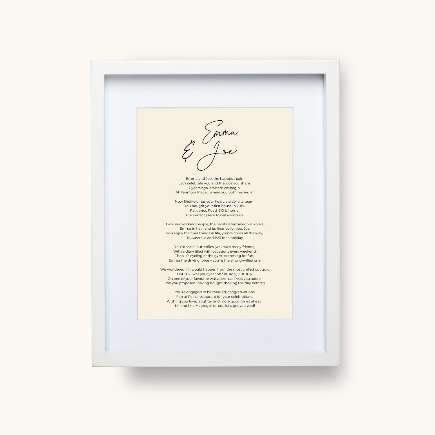 Bespoke Engagement Poem – www.wrdit.com