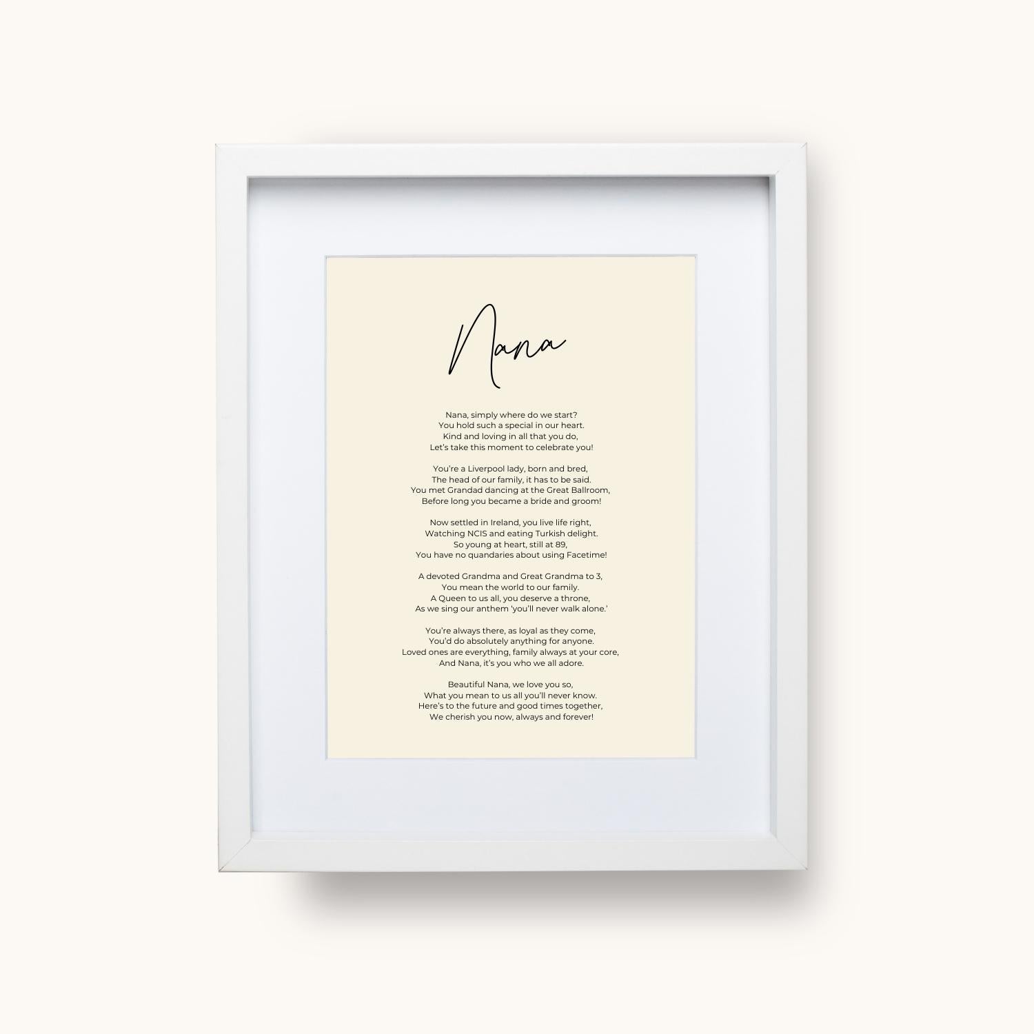 Bespoke Grandma Poem – www.wrdit.com