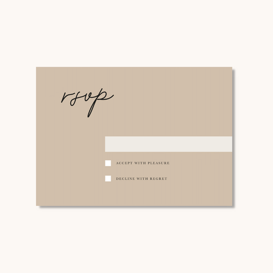 Classic Personalised Wedding RSVP Cards