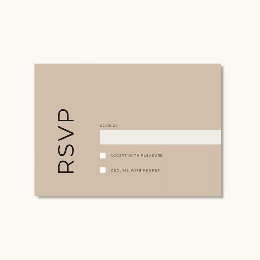 Contemporary Personalised RSVP Cards