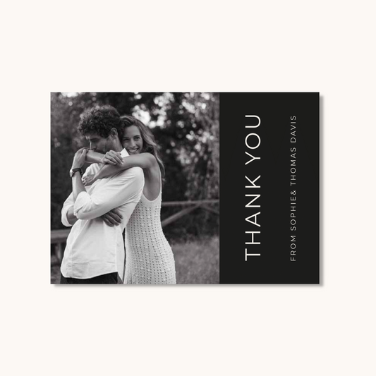 Contemporary Personalised Thank You Cards